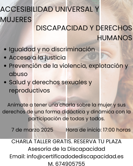 Charla taller sobre las mujeres y niñas con discapacidad y derechos humanos